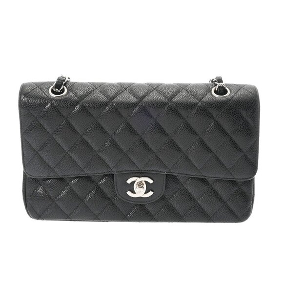 CHANEL Matrasse ChainShoulder W Flap 9.8" InsideBlack/Noir - Picture 1 of 12